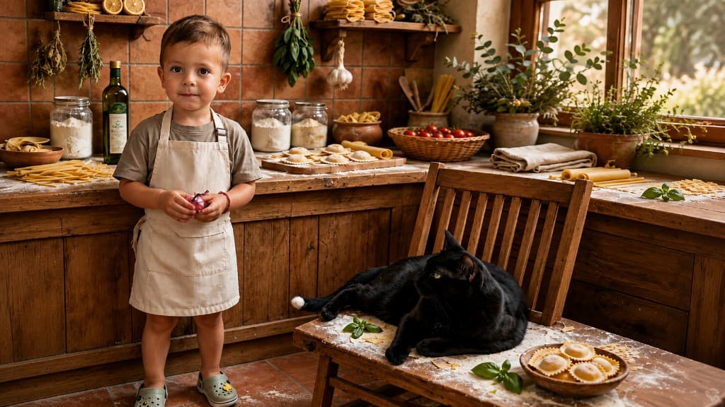 Noah y Ekko en la cocina de Delicias del Nono